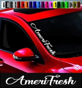 20" AmeriFresh Side Windshield Banner Car Decal Sticker Street Racing Muscle JDM - Imagen 1 de 1