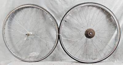 Weinmann 630 27" Road Bike WheelSet Sovos 5 Speed Freewheel 126/100 36S Ship USA - Image 1 of 4