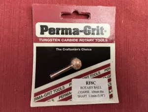 NEW Perma Grit Permagrit Rotary 1/8" Shaft Rotary Ball COARSE 10mm RF-8C - Picture 1 of 5
