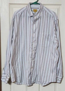 Robert Talbott Carmel Blue Multi-Colored Striped Long Sleeve Button Up XL Shirt - Picture 1 of 6