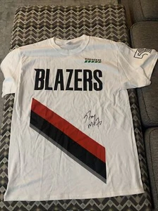 Camelo Anthony Signed T Shirt NBA Portland Trail Blazers Swingman Size L - Picture 1 of 8