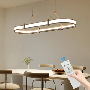 LED Modern Pendant Light Fixture, 35.4inch Oval Kitchen Island Chandelier, Di... - Picture 1 of 8