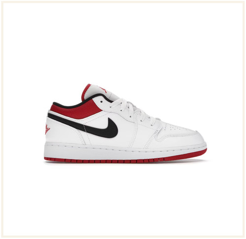 Air Jordan 1 Low Bianco Palestra Rosso (GS) (2021)