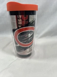 Double Walled NFL Chicago Bears Insulated Tumbler Cup 16oz With Orange lid - Picture 1 of 11