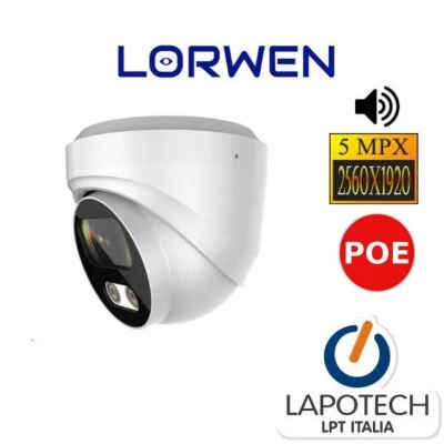 Lorwen IP Camera Dome DL13CSN5LA POE 2.8 mm Audio 5 Mpx 5Mpx TELECAMERA Cam IPC - Immagine 1 di 4