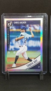 2018 Panini Donruss Baseball Chris Archer Game Day Stat Line Parallel Card #1/10