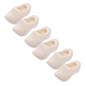 3 paia accessori modello scarpe in legno Zapatera Madera decorazione stivali sposa - Foto 1 di 12