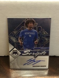 2022-23 Mosaic Chronicles Draft SHAEDON SHARPE RC Auto Scripts /49 BLUE