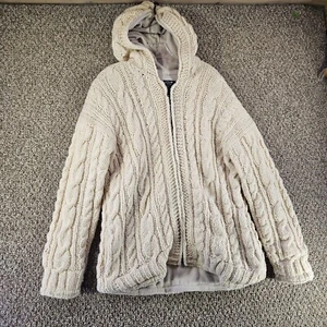 Great Northern Woolens Sweater Jacket Womens Large Chunky Knit Hand Made - Picture 1 of 7