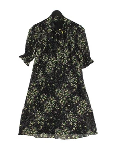 DKNY Women's Midi Dress UK 10 Black 100% Polyester A-Line - Picture 1 of 5