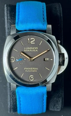 Panerai Luminor Marina 2018 caja de titanio esfera marrón juego completo Foto 1 de 4