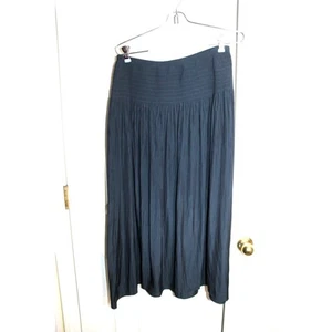 J. Jill Schwarz Gesmokte Taille Chiffon Midi Rock Gr. S Petite - Bild 1 von 3