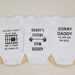 Funny Baby Vest Bodysuit | Cute Baby Grow Gift | Unisex Newborn Romper Clothes - Picture 1 of 20