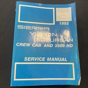 1992 GMC LKW Sierra Yukon Suburban Crew Cab und 3500HD Service Manual X-9231 - Bild 1 von 13