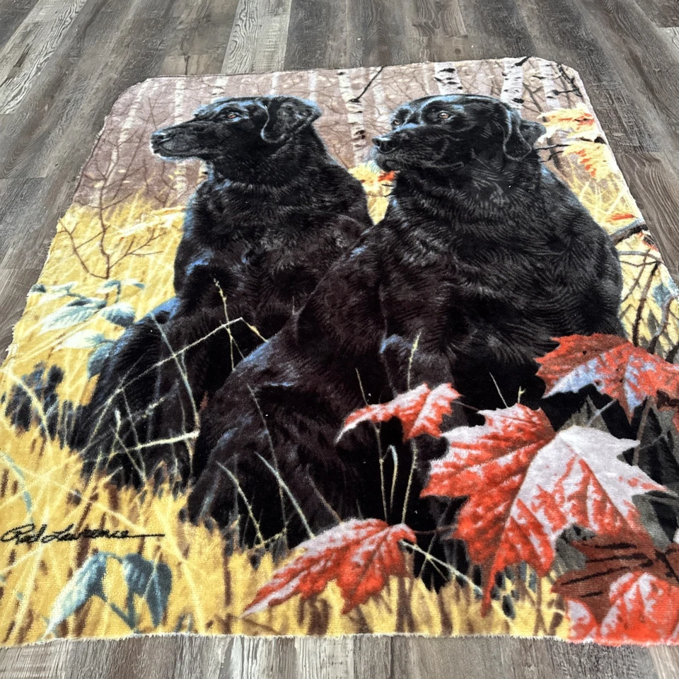 Manta Tiro Labradores Negros Vida Silvestre Artista Rod Lawrence ALTERADO (36) Foto 1 de 3