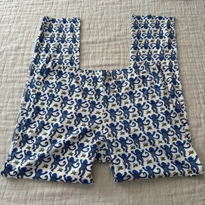 Pantalones de pijama Roller Rabbit Blue Monkey talla mediana - Imagen 1 de 7