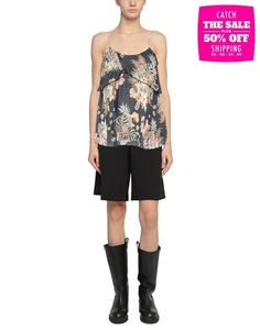 RRP€130 LIU JO Cami Blouse IT38 US2 UK6 XS Floral Rhinestones Straps - Picture 1 of 4
