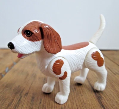 Mattel Barbie veterinaria 1995 Pet Doctor marrón blanco perro cachorro manchado figura de colección Foto 1 de 4