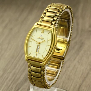 Olma 2688.001.30 Swiss made gold plated automatic wristwatch ETA 2688 day date - Picture 1 of 11