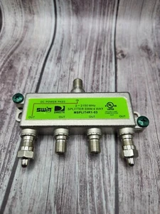 DirecTV 4-Way Splitter SWM High Frequency SWIM with Boots Direct  MSPLIT4R1-03  - Picture 1 of 6