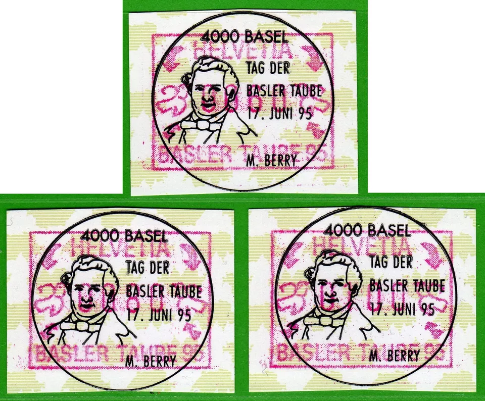 1995 Switzerland Suisse ATM stamps * BASLER TAUBE 95 set 60/80/100 special stamp - Image 1 of 1