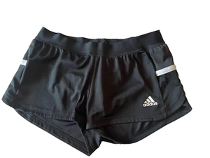 Adidas Medium Athetic Shorts Running Climacool Black Lined - Picture 1 of 5