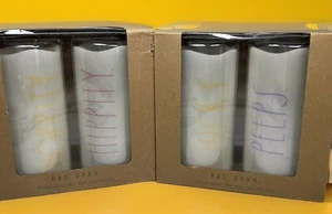Rae Dunn Flameless LED Wax Candles CHICKS PEEPS Hippity Hoppity 2 Sets of 2 - Picture 1 of 7