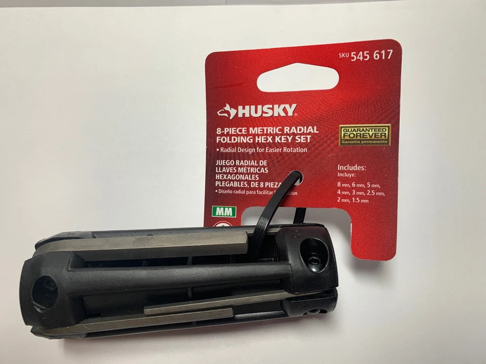 NEW Husky Metric Folding 8 pc Hex Key Set - Great Gift Never Misplace Key Again - Image 1 of 1