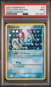 2004 EX Hidden Legends Tentacool Reverse Foil #77 PSA 9 - POP 15 - Picture 1 of 2