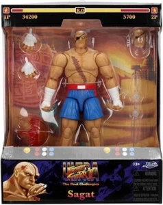Jada Toys Street Fighter II Sagat Deluxe 1:12 Figura de Acción Soporte, 7.6" Alto - Imagen 1 de 5