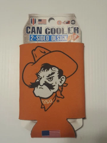 OSU OKLAHOMA STATE COWBOYS KOOZIE CAN COOLER NEW DOUBLE SIDED Cover