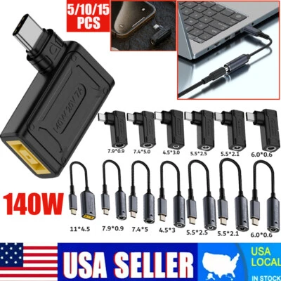 USB Type C TO Laptop 140W PD Charger Adapter Charging Cable Converter For Laptop - Image 1 of 4