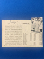 Gil Hodges HOF Autographed 8x6 B/W 1960 yearbook page 4 HR IN 1 GAME DODGERS PSA