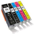 5 Printer Ink Cartridges (5 Set) For Canon Pixma Ip8700, Mg5550, Mg6450, Mg7500