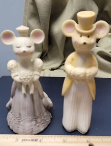 Vintage Avon zarte Gänseblümchen Mäuse Braut und Bräutigam Set - Bild 1 von 6