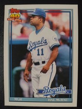 Hal McRae - Kansas City Royals Manager - 1991 Topps Baseball Card #79T