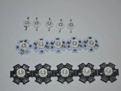 3W High Power UV Ultraviolett 365nm 375 395nm 400nm 410nm 420nm LED Lampe Birne  - Bild 1 von 4