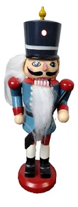 The Nutcracker Classic 9" Figurine Black Hat W Finial Toy Soldier Blue and Red - Picture 1 of 8