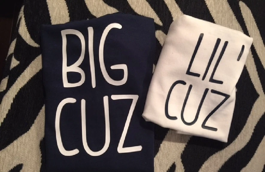 Primo Camisas a Juego Divertido Primo Niño Pequeño Camisetas Big Cuz Little Cuz Conjunto Foto 1 de 1