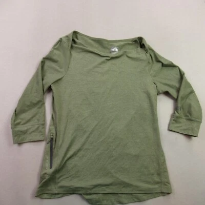 North Face рубашка женщин средний длинным рукавом ворота пуловер Flashdry зеленый - Изображение 1 из 4