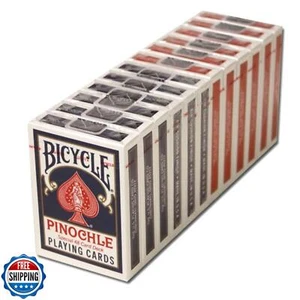 12 Decks Bicycle Pinochle Cards (6 Red / 6 Blue) - Bild 1 von 5