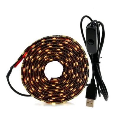 USB 5V LED Strip 5050 TV Background Lighting 60LEDs/m USB Cable+Switch Light - Image 1 of 4