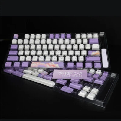 Purple Dream Sky Keycap PBT Cherry Height 139 Keycaps New for Cherry MX Keyboard - Image 1 of 4