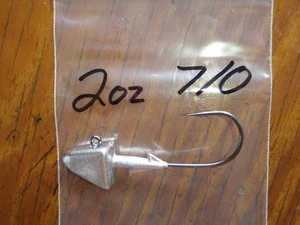 10 2oz S9 Shad Head Jigs on HD Mustad 5/0 6/0 7/0 or 8/0 BLN Hooks - Picture 1 of 8
