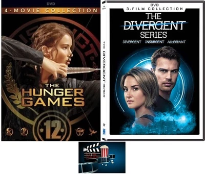 THE HUNGER GAMES 4 DVD Set & THE DIVERGENT SERIES 3 DVD Set 7 DVD Collection New - Image 1 of 4