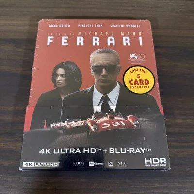 Michael Mann's Ferrari w. Steelbook (4K UHD + Blu-ray, Import, Region Free) NEW Foto 1 de 2