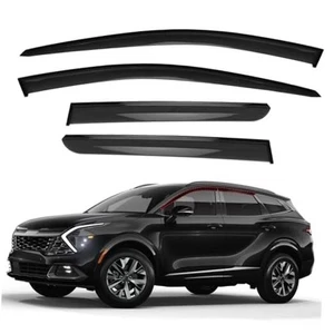 Window Rain Guards, Side Window Deflectors, Sun Visor Rain Vent 2023~ Sportage - Picture 1 of 8