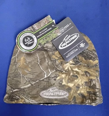 Team RealTree Camo Lightweight Beanie, Cotton Outside, Fleece Inside OS #103 - Image 1 of 2