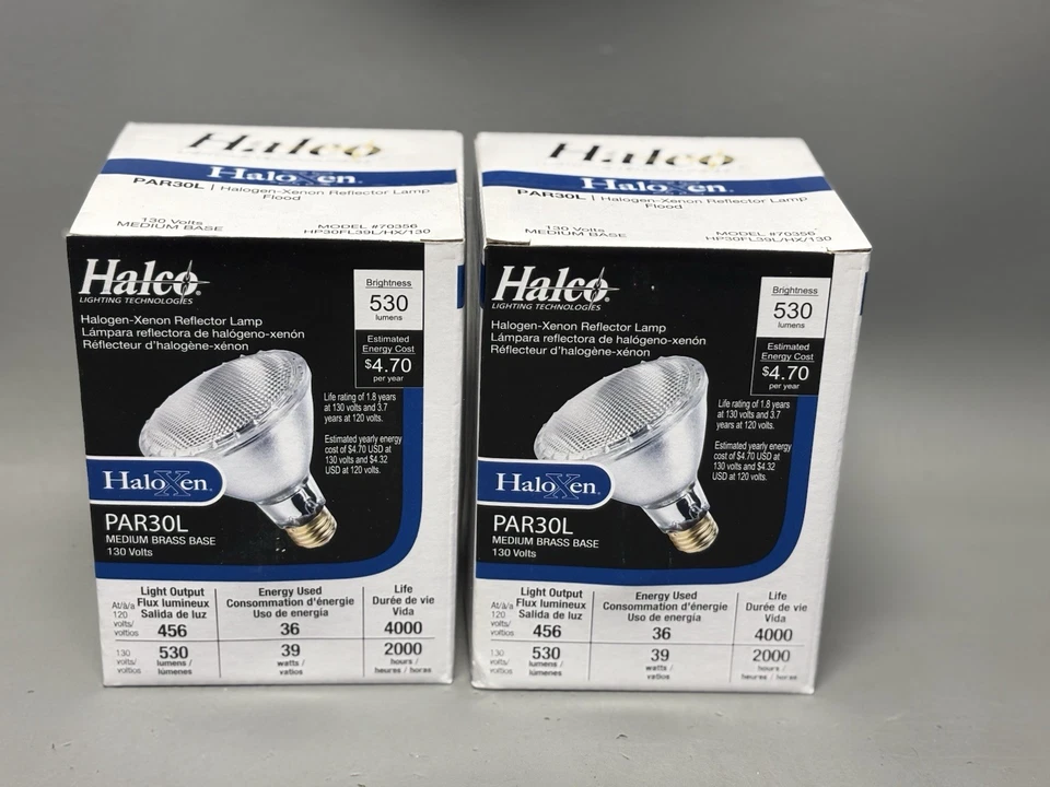 2-  Halco HaloXen PAR 30L Med. Base 120/130 Volt 2000 Hours Reflector Lamp Bulb - Image 1 of 1