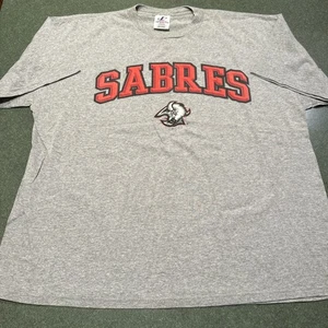 Vintage 90s XXL Buffalo Sabres NHL Hockey GOAT Head Graphic Print T-Shirt Neu ohne Etikett - Bild 1 von 3